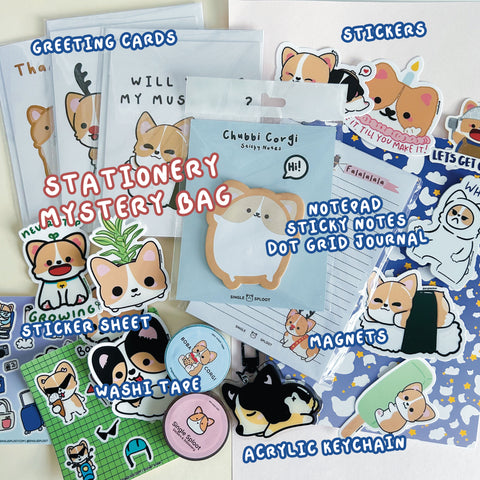 Single Sploot Corgi Stickers & Stuff