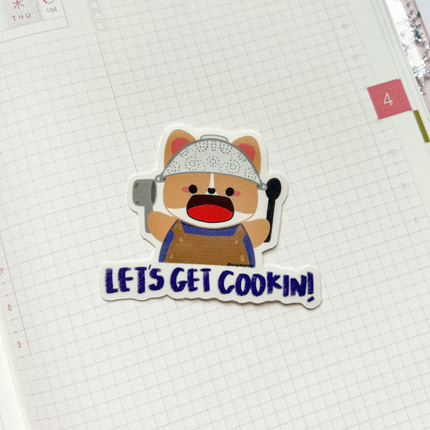 Patreon Sticker: Let's Get Cookin' Corgi