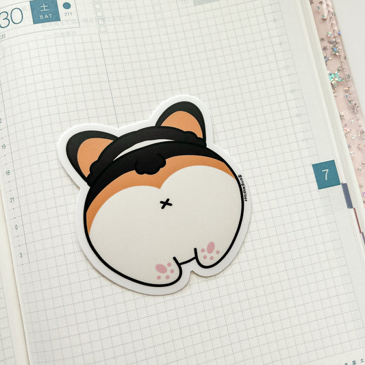 Tri-Color Corgi Booty Sticker