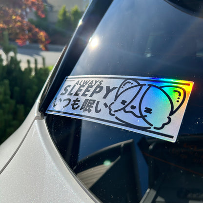 Patreon Sticker: Always Sleepy Holo Slap