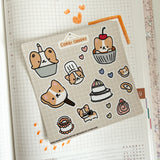 Patreon Sticker Sheet: Corgi Cakery Sticker Sheet