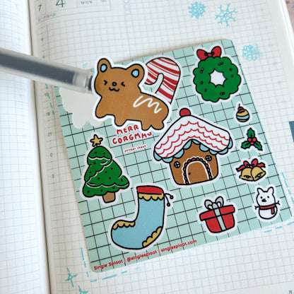 Merry Corgmas Sticker Sheet