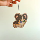 Blueberry Tri Corgi Knife & Flower Air Freshener