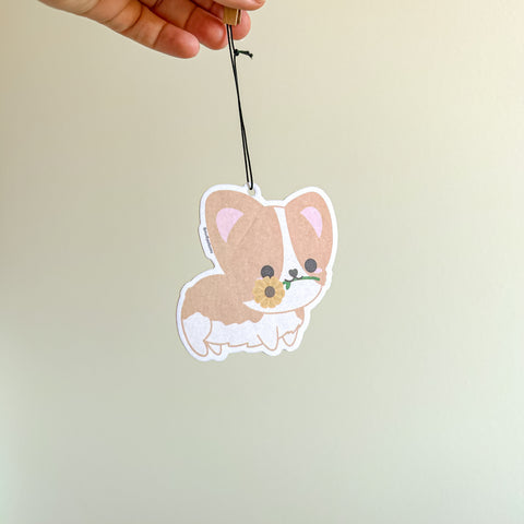 Passionfruit Red Corgi Knife & Flower Air Freshener