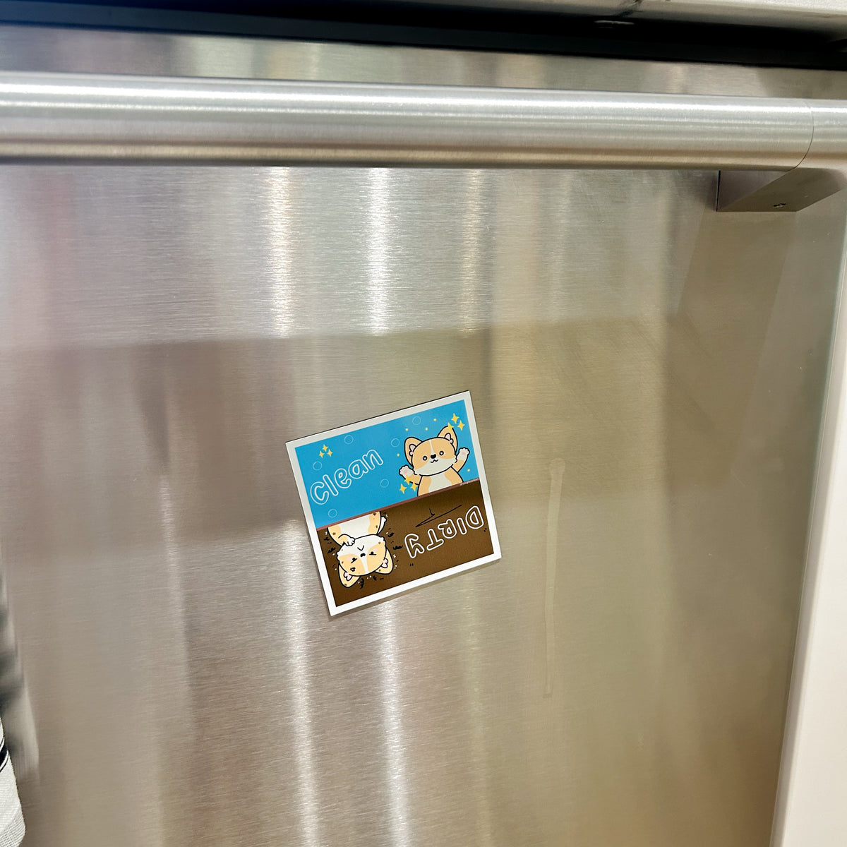 Clean & Dirty Corgi Dishwasher Flat Magnet
