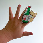 Strawberry Soju Corgi Phone Grip