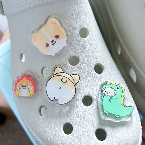 Red Corgi Booty Shoe Charm