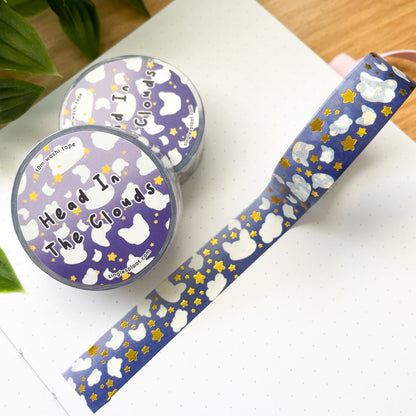 Head In The Clouds Gold Foiled Washi Tape