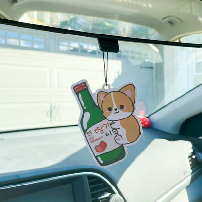 Strawberry Soju Corgi Air Freshener