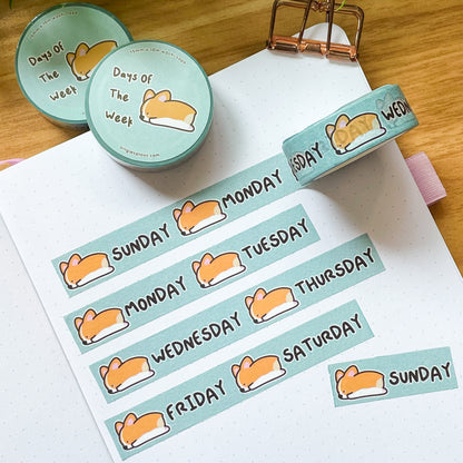 Days Of The Week Washi Tape