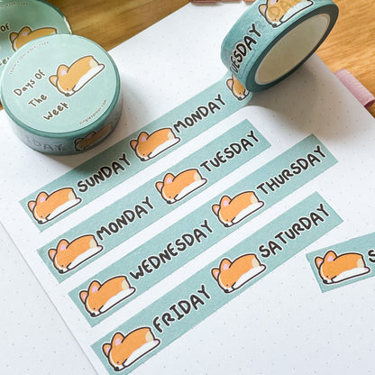 Days Of The Week Washi Tape