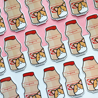 Yogurt Corgi Sticker