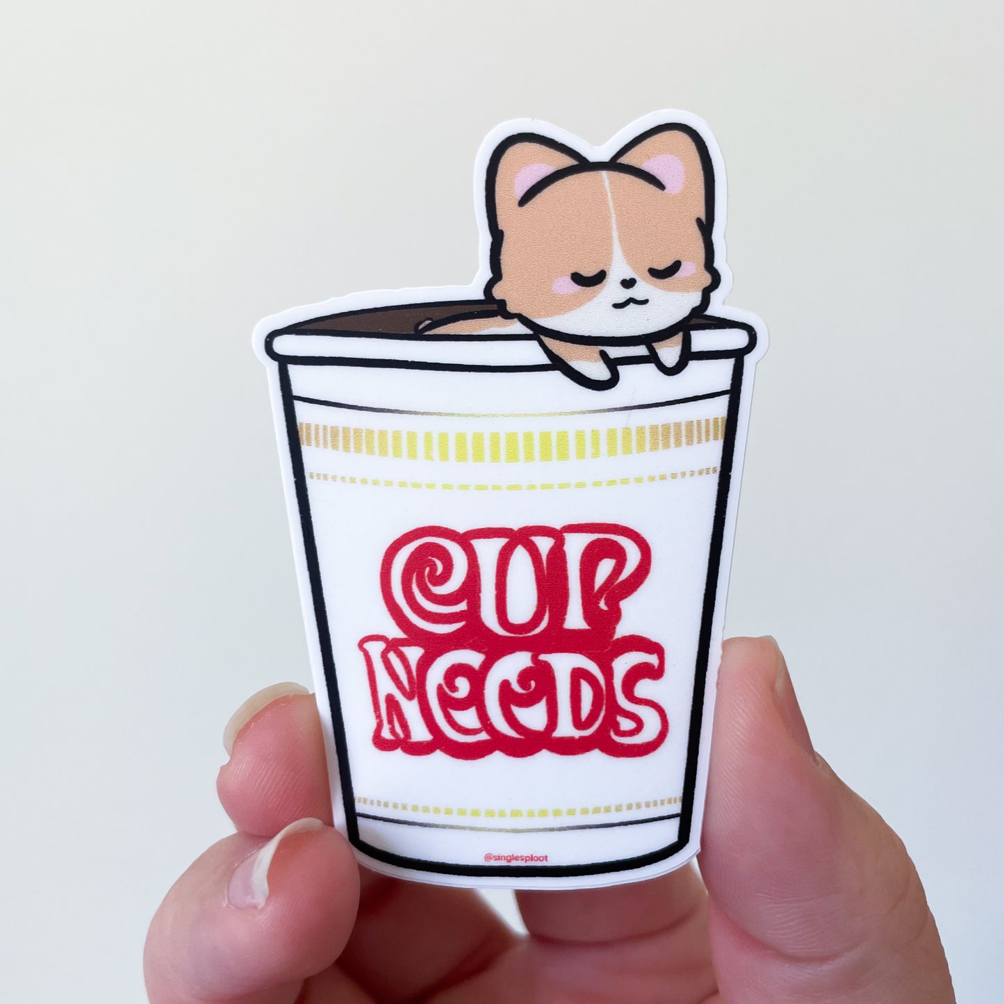 Cup Noods Corgi Sticker