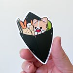 Hand Roll Corgi Sticker