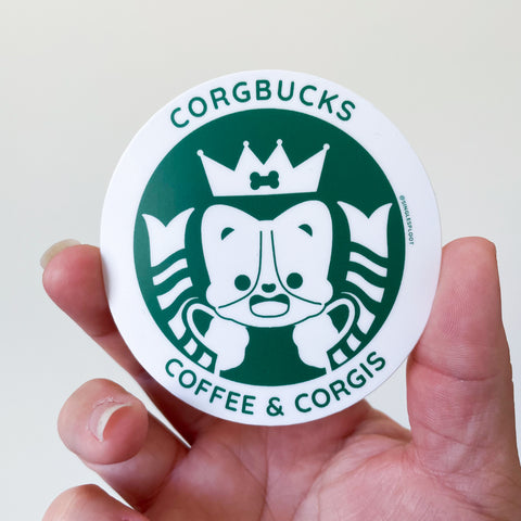 Corgibucks Coffee & Corgis Sticker