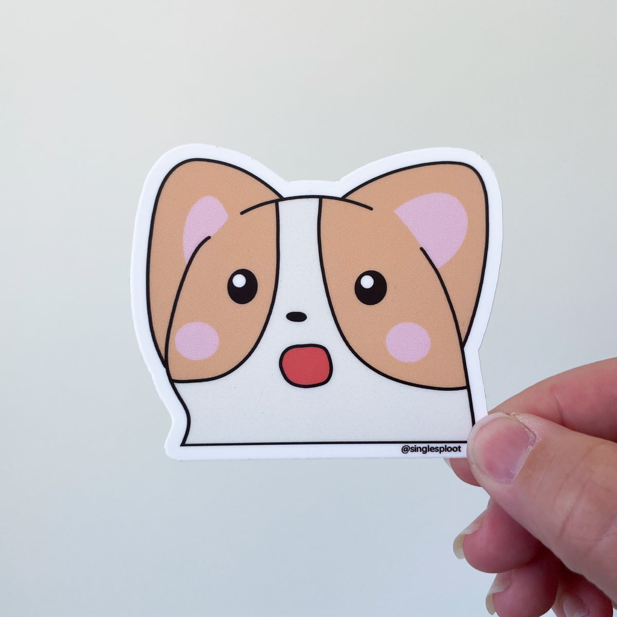Surprised Corgi Sticker