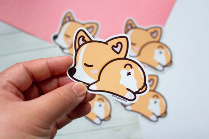 Sleepy Corgi Sticker