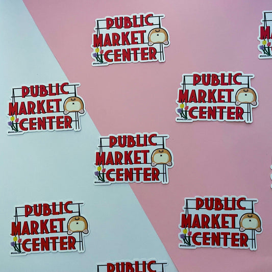 Public Market Center Corgi Sticker