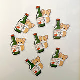 Strawberry Soju Corgi Flat Magnet