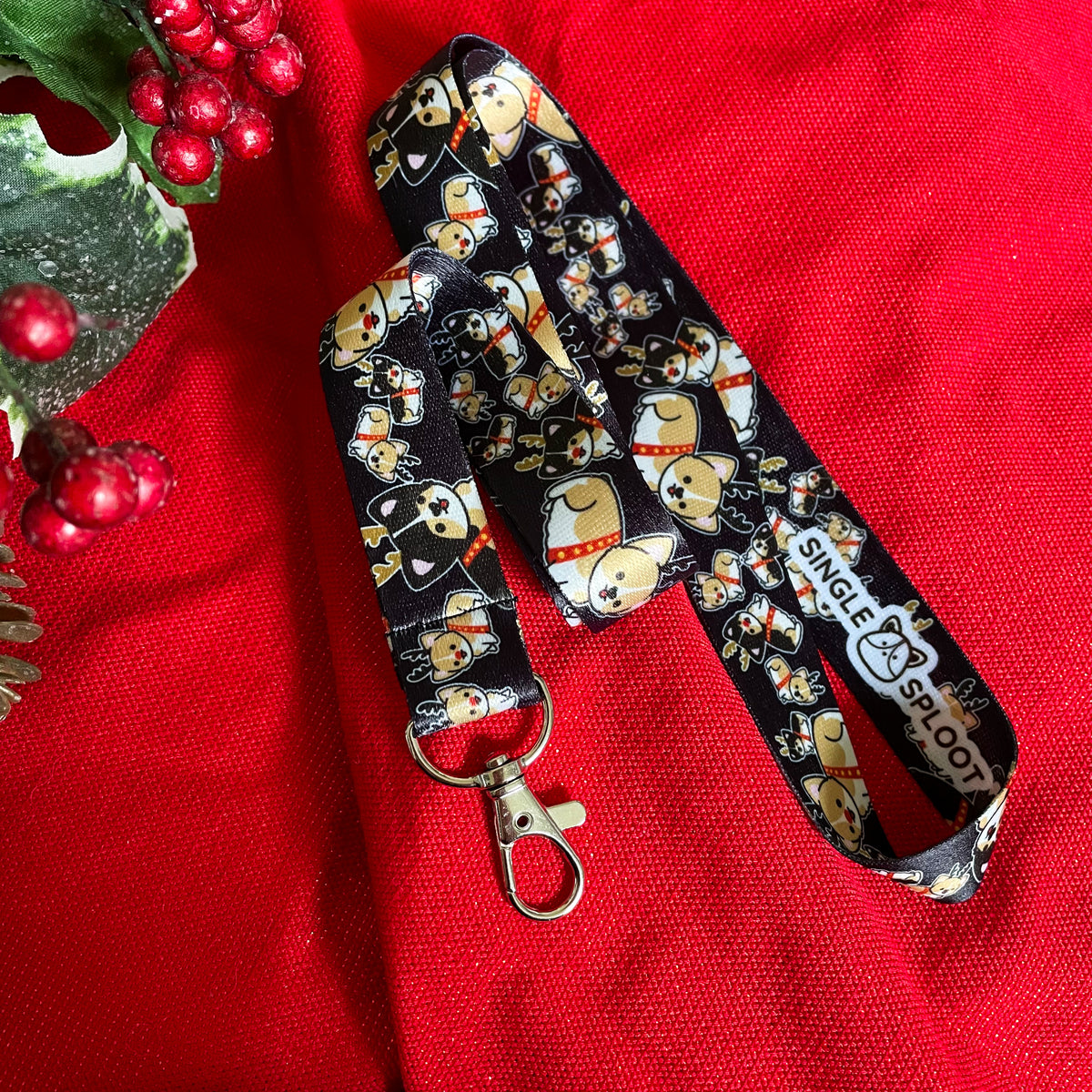 Reindeer Corgi Lanyard