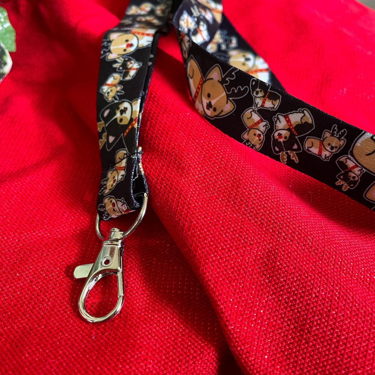 Reindeer Corgi Lanyard