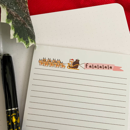 Pawliday Falalalala Reindeer Corgi Notepad