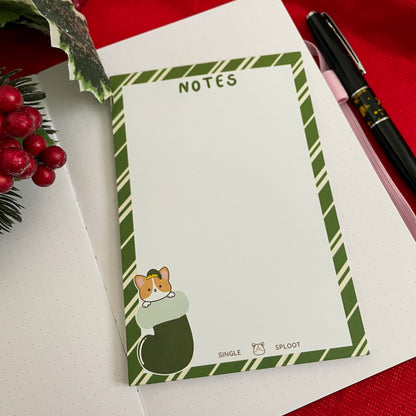 Pawliday Elf Stocking Notepad