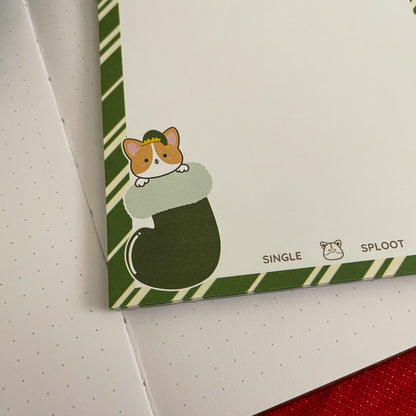 Pawliday Elf Stocking Notepad