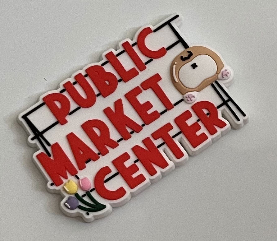 Public Market Center Corgi Raised 3D Magnet