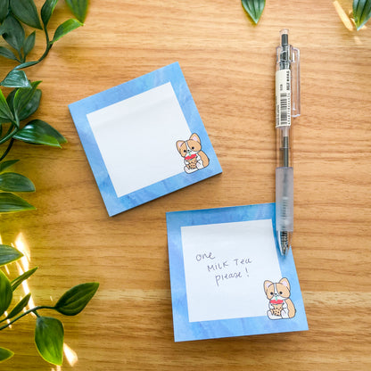Chonky Boba Corgi Sticky Note