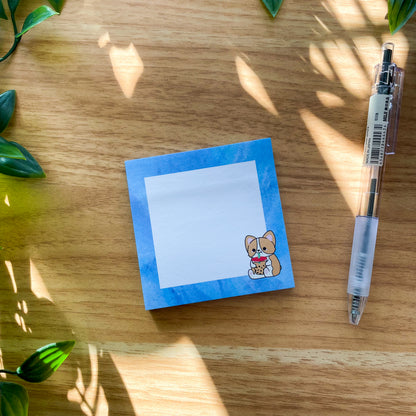 Chonky Boba Corgi Sticky Note